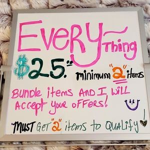 EVERYTHING IN CLOSET ex: ring & machine (not on sale)  CHOOSE 2 ITEMS